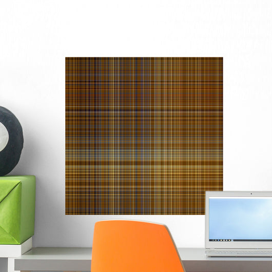 Seamless Plaid Fabric Illustration Wall Decal