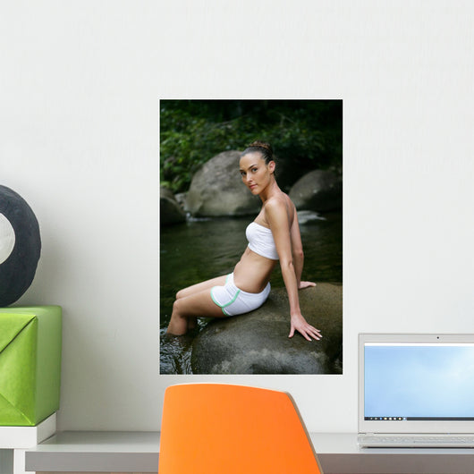 Woman Washing Her Feet Wall Decal