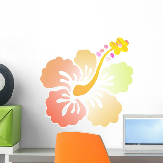 Hibiscus Pastel Wall Decal