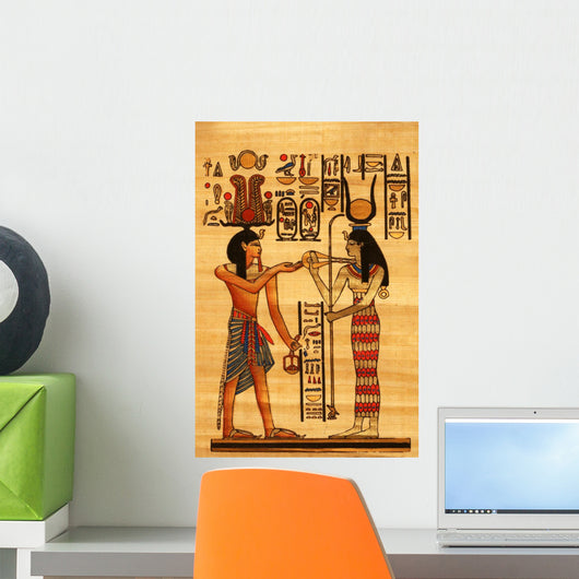 Egyptian Papyrus and Hieroglyphics Wall Decal