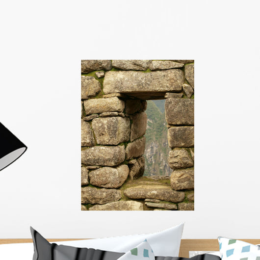 Window Inca Stone Wall Wall Decal
