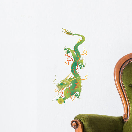 Green Chinese Dragon Wall Decal