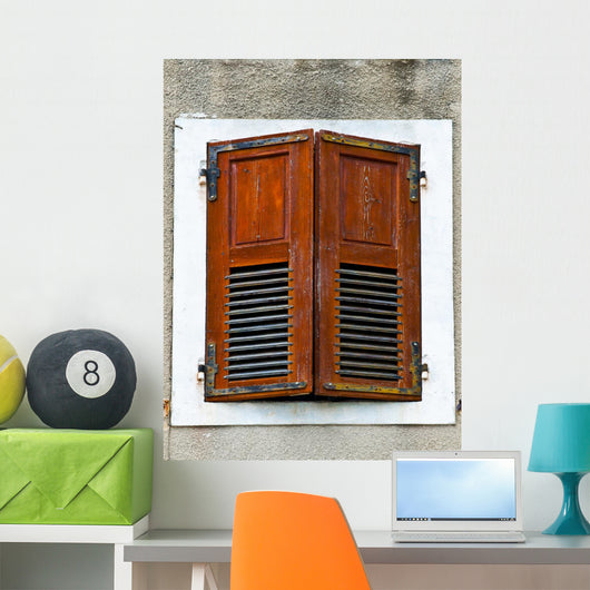 Wood Window Panels Wall Decal