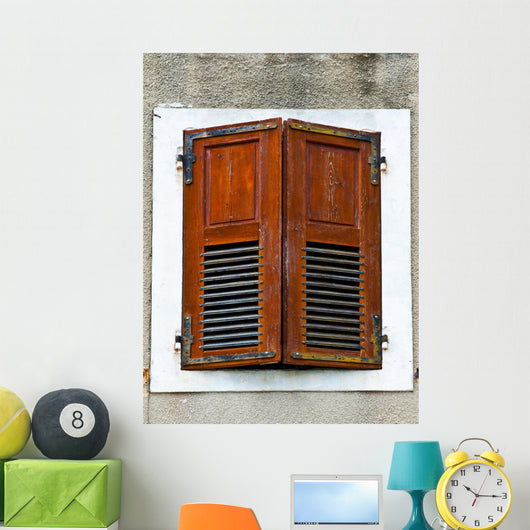 Wood Window Panels Wall Decal