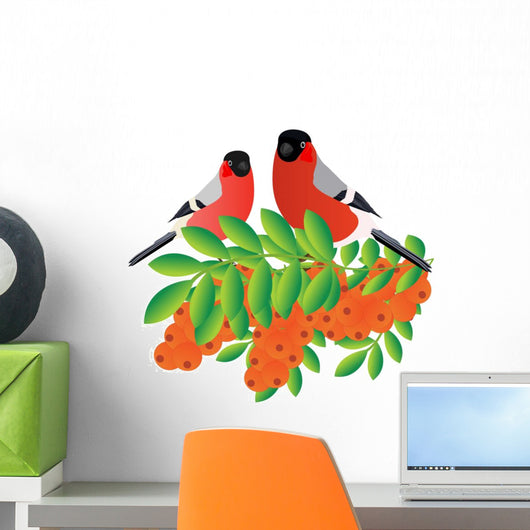 Bullfinch Branch With Sea Wall Decal