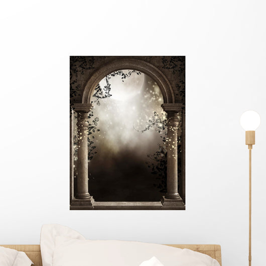 Gothic Window With Dark Wall Decal
