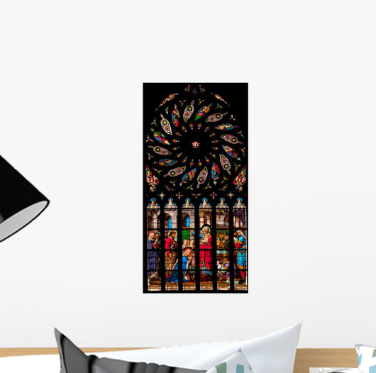 St. Malo Church Medieval Vitrage 3 Wall Decal
