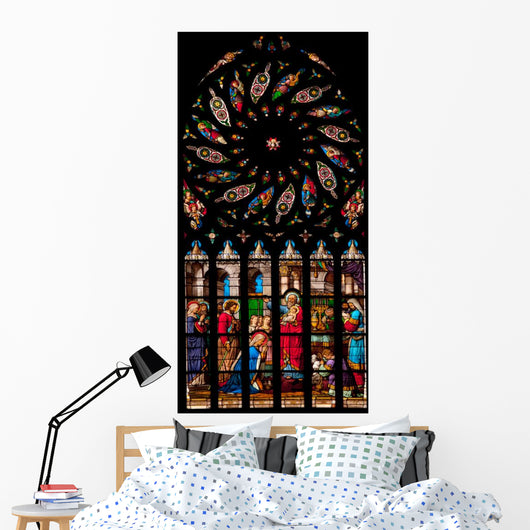 St. Malo Church Medieval Vitrage 3 Wall Decal