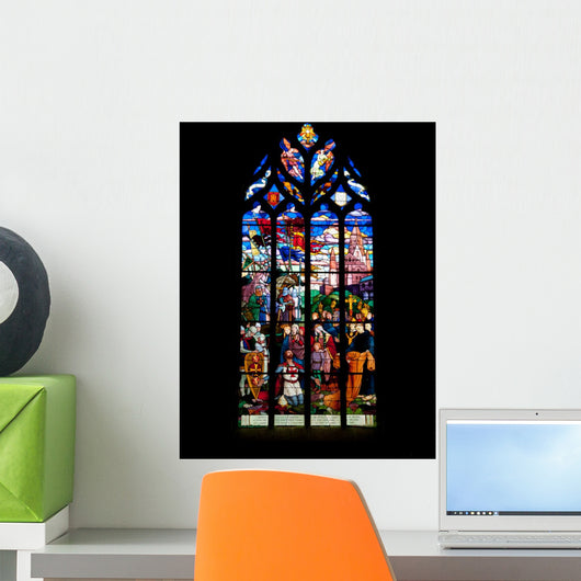 St. Malo Church Medieval Vitrage 1 Wall Decal