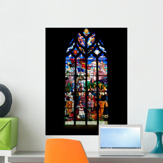 St. Malo Church Medieval Vitrage 1 Wall Decal
