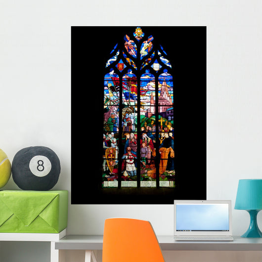 St. Malo Church Medieval Vitrage 1 Wall Decal