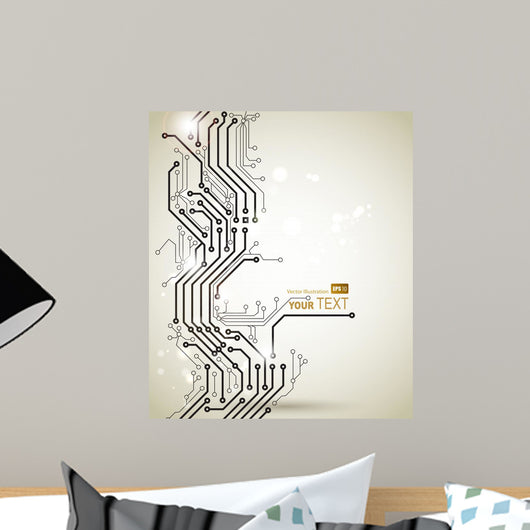 Abstract Modern Digital Technologies Wall Decal