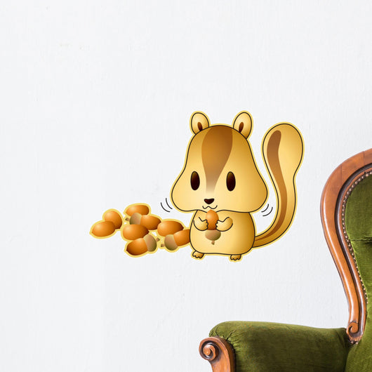 Acorn And Squirrel Wall Decal