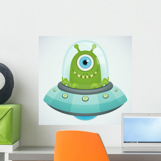 Ufo Alien Wall Decal