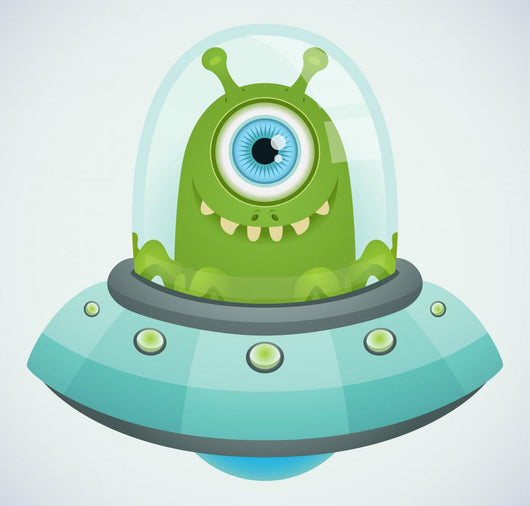 Ufo Alien Wall Decal
