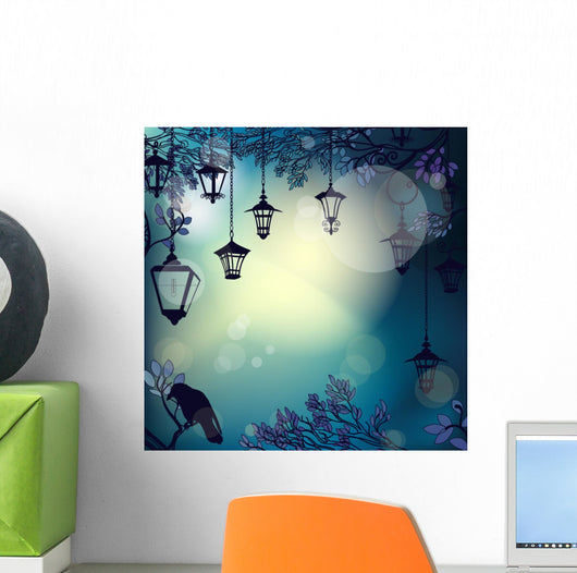Mystic Night With Tree Wall Decal