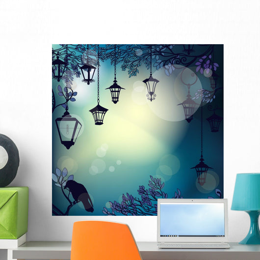 Mystic Night With Tree Wall Decal
