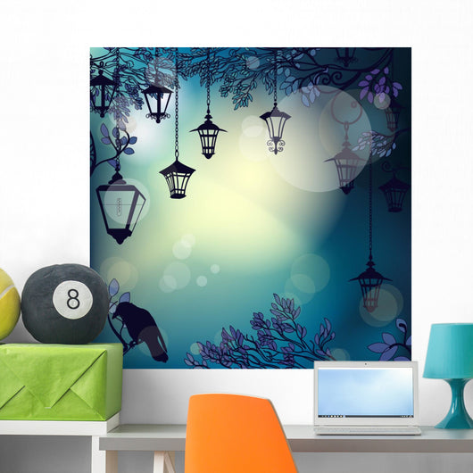 Mystic Night With Tree Wall Decal
