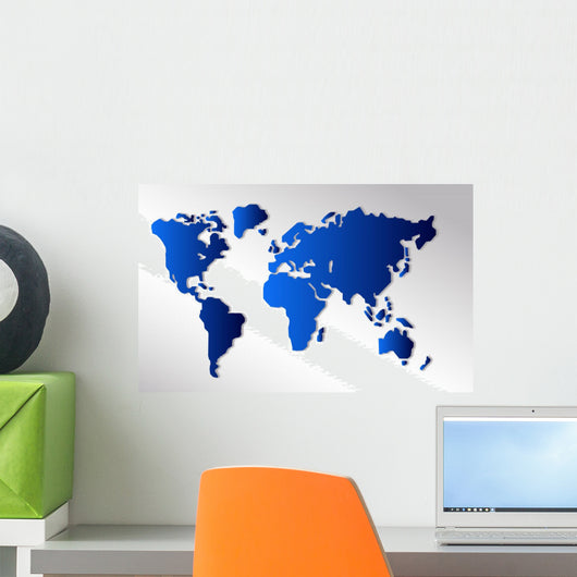 Abstract World Map World Wall Decal