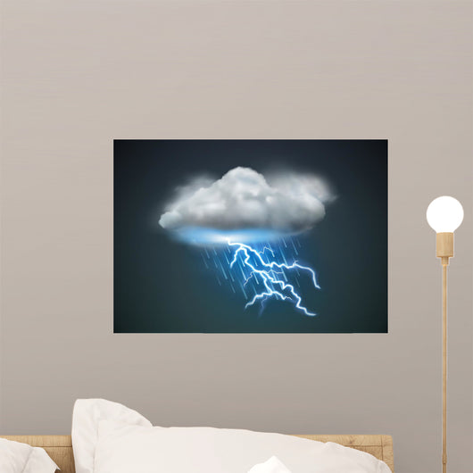 Storm Cloud Weather Icon Wall Decal
