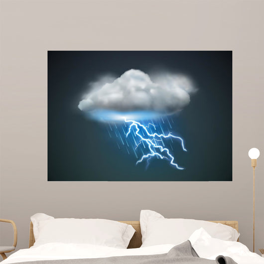 Storm Cloud Weather Icon Wall Decal