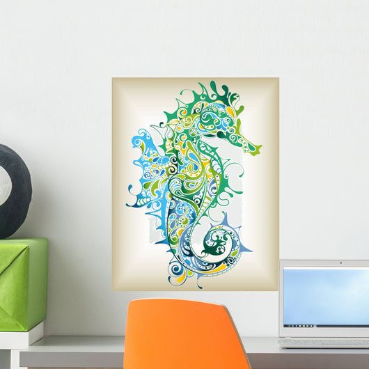 Abstract Seahorse Wall Decal