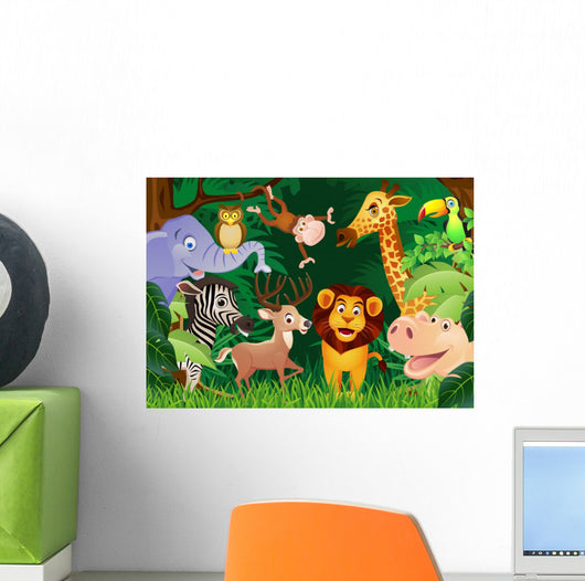 Group of Animals Cartoon Wall Decal