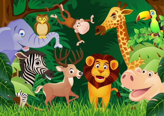 Group of Animals Cartoon Wall Decal