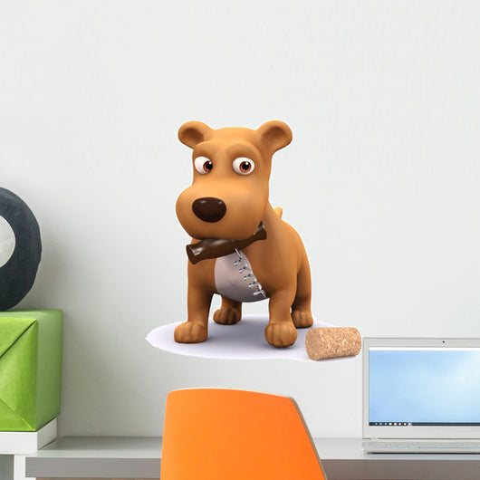 3D Dog Has Uncorked Wall Decal
