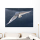 Snowy Owl Flight Against Clouded Sky Wall Decal