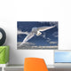 Snowy Owl Flight Against Blue Sky Wall Decal