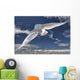 Snowy Owl Flight Against Blue Sky Wall Decal