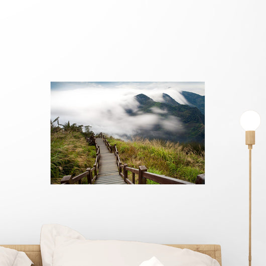 Sunshine With Mountain Cloud Wall Decal