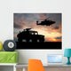 Silhouette Truck Over Sunset Wall Decal
