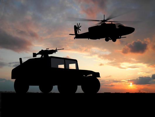 Silhouette Truck Over Sunset Wall Decal