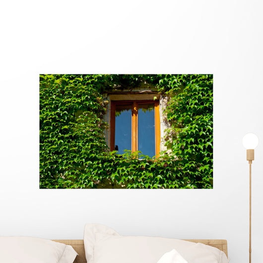 Overgrown French Window Wall Decal