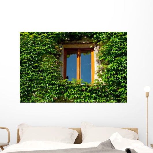 Overgrown French Window Wall Decal