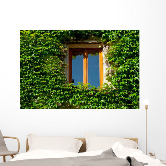 Overgrown French Window Wall Decal