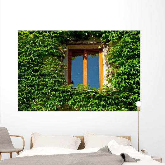 Overgrown French Window Wall Decal