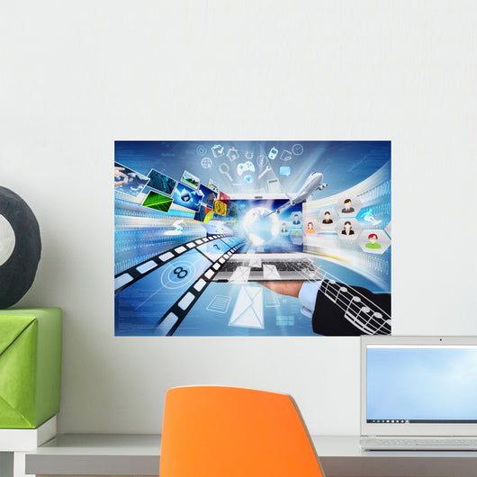 Laptop For Internet Wall Decal