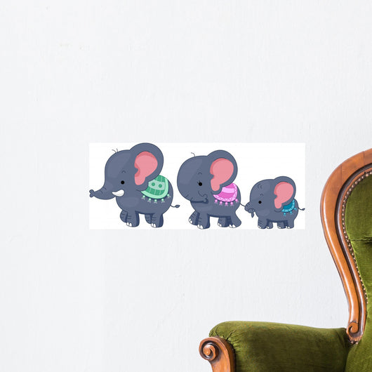 Elephant Family Wall Decal