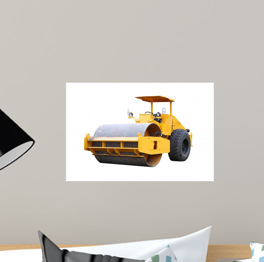 Dirty Road Roller White Wall Decal