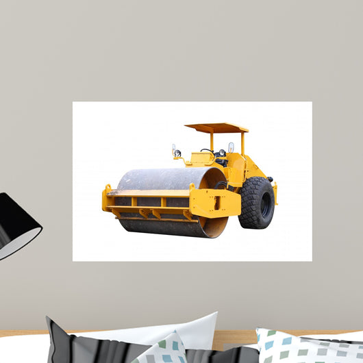 Dirty Road Roller White Wall Decal