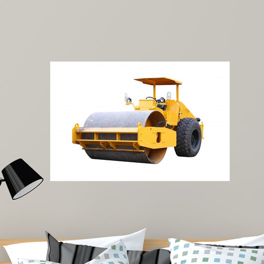 Dirty Road Roller White Wall Decal