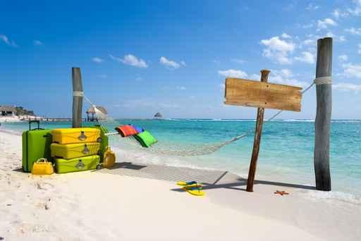 Caribbean Hammock on the Beach Wall Decal
