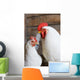 White Rooster And Hen Wall Decal