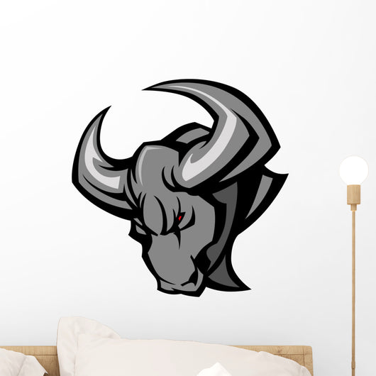 Mascot Bull Vector Illustration Wall Decal