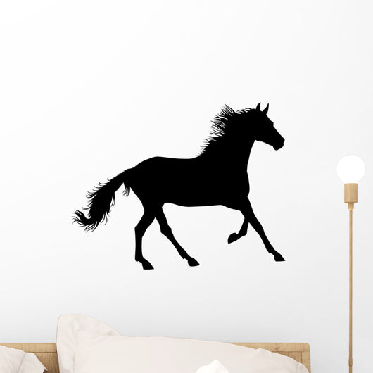 Running Horse Silhouette Wall Decal