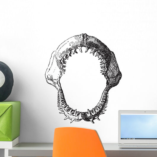 Shark Jaw Vintage Engraving Wall Decal