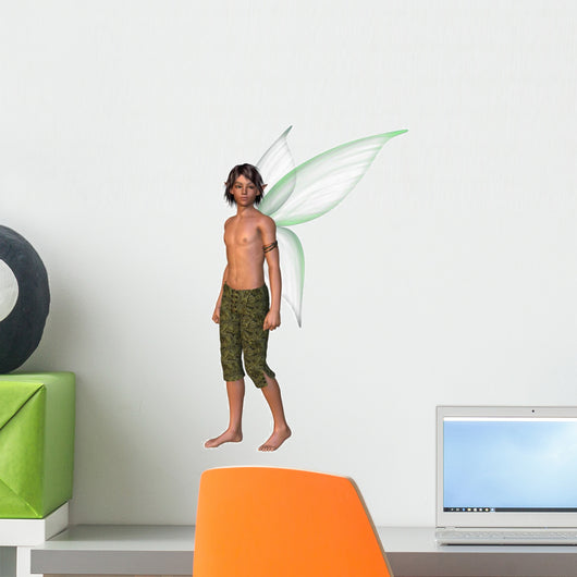 Fairy Boy With Green Wall Decal